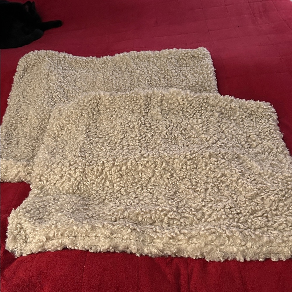 Soft and furry pillow cover set.